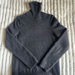 Lord & Taylor Cashmere Grey Turtleneck Sweater Womens XS